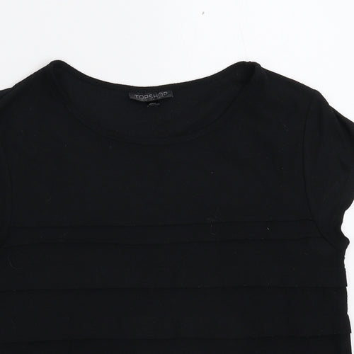 Topshop Womens Black   Basic T-Shirt Size 10
