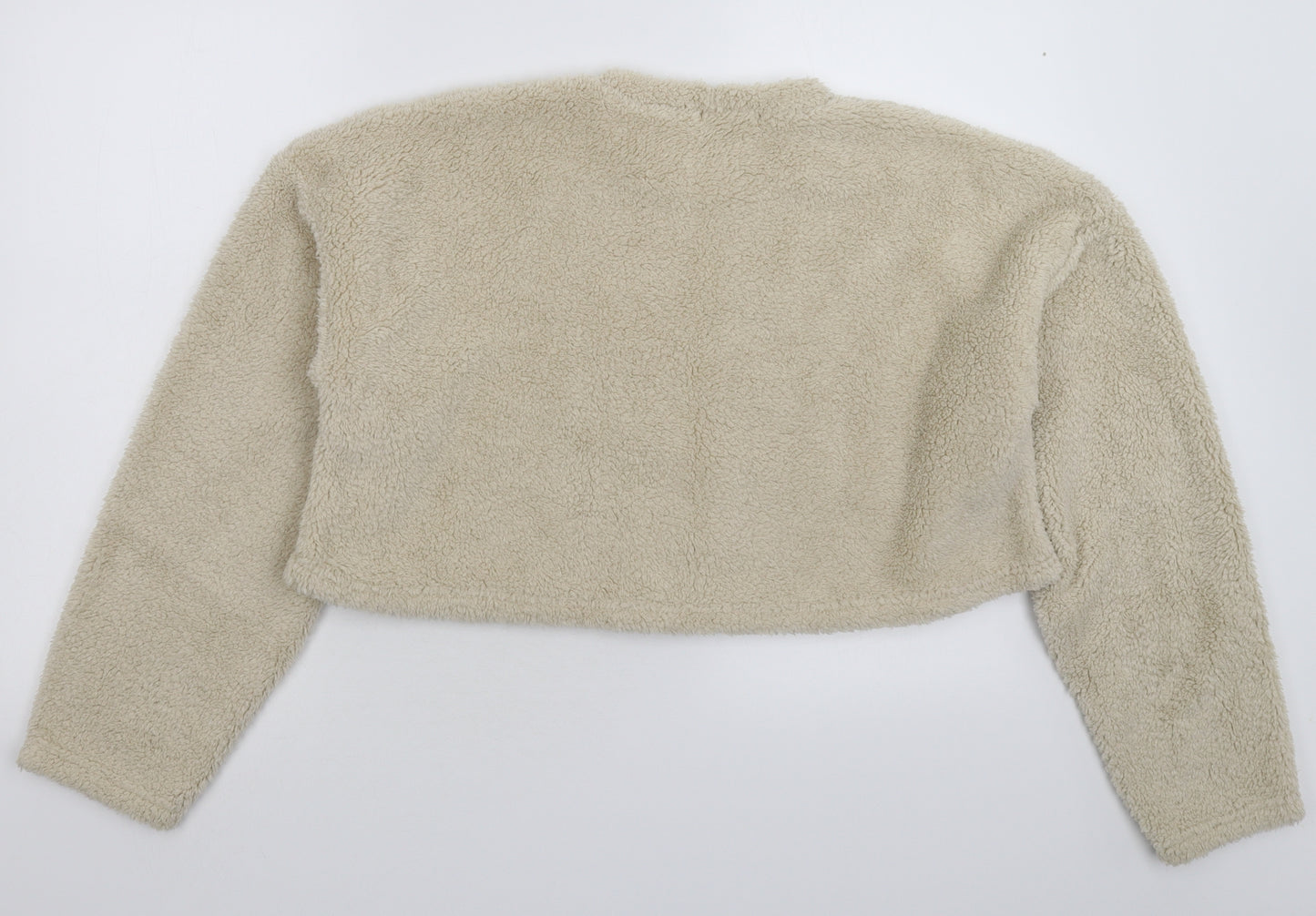 Missguided Womens Grey  Fleece Pullover Jumper Size 8  - Oversized