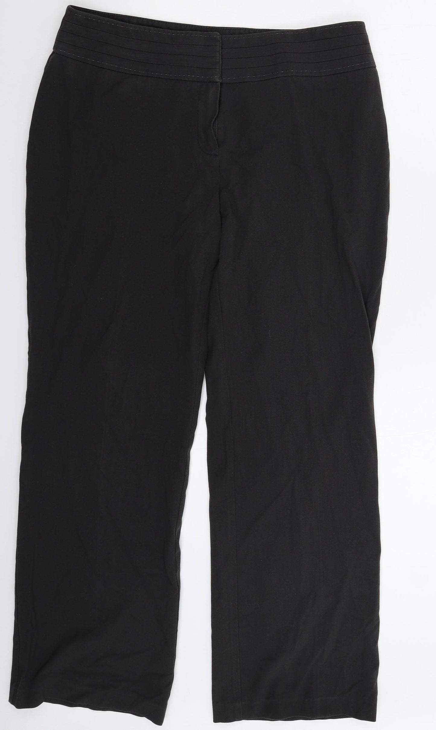 Marks and Spencer Womens Black   Trousers  Size 14 L28 in