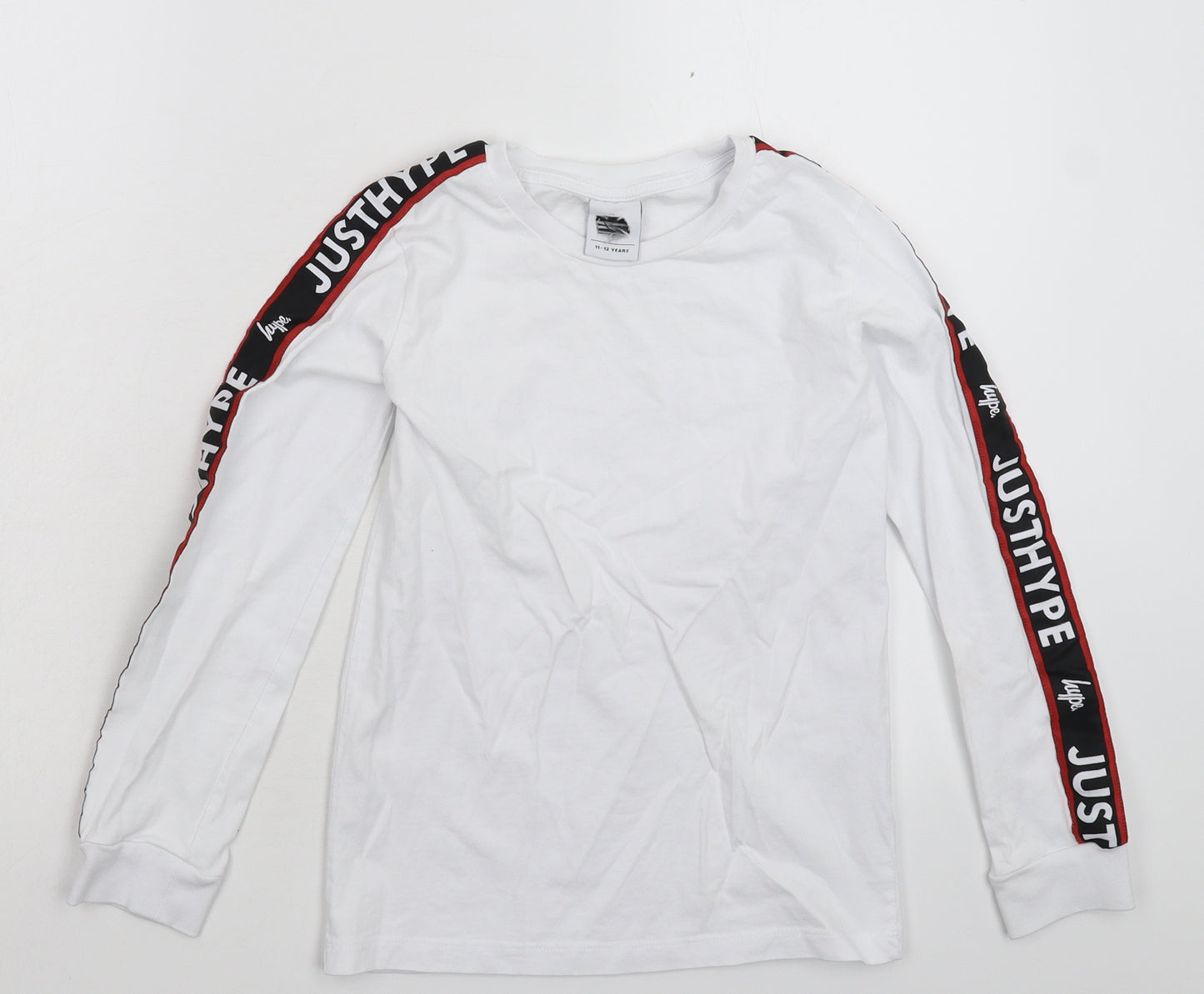 Hype Boys White   Basic T-Shirt Size 11-12 Years