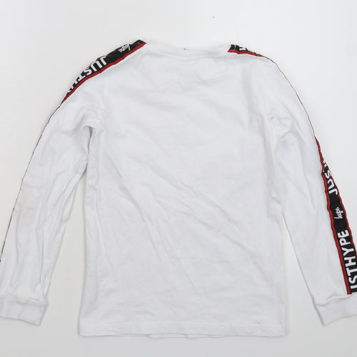 Hype Boys White   Basic T-Shirt Size 11-12 Years