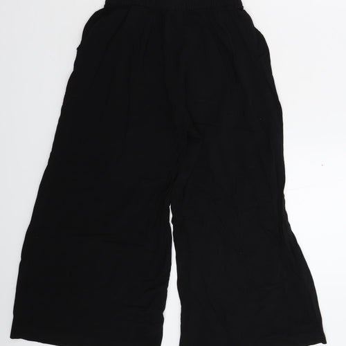 H&M Womens Black   Cropped Trousers Size 6 L20 in