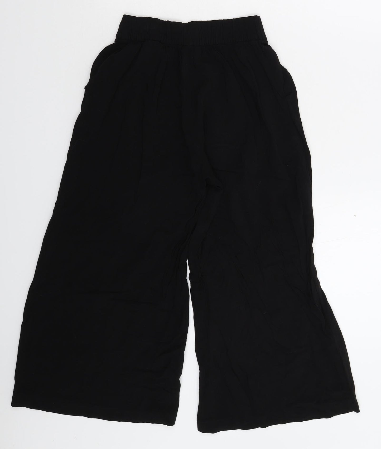 H&M Womens Black   Cropped Trousers Size 6 L20 in