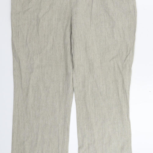 Marks and Spencer Womens Grey Herringbone  Trousers  Size 16 L30 in
