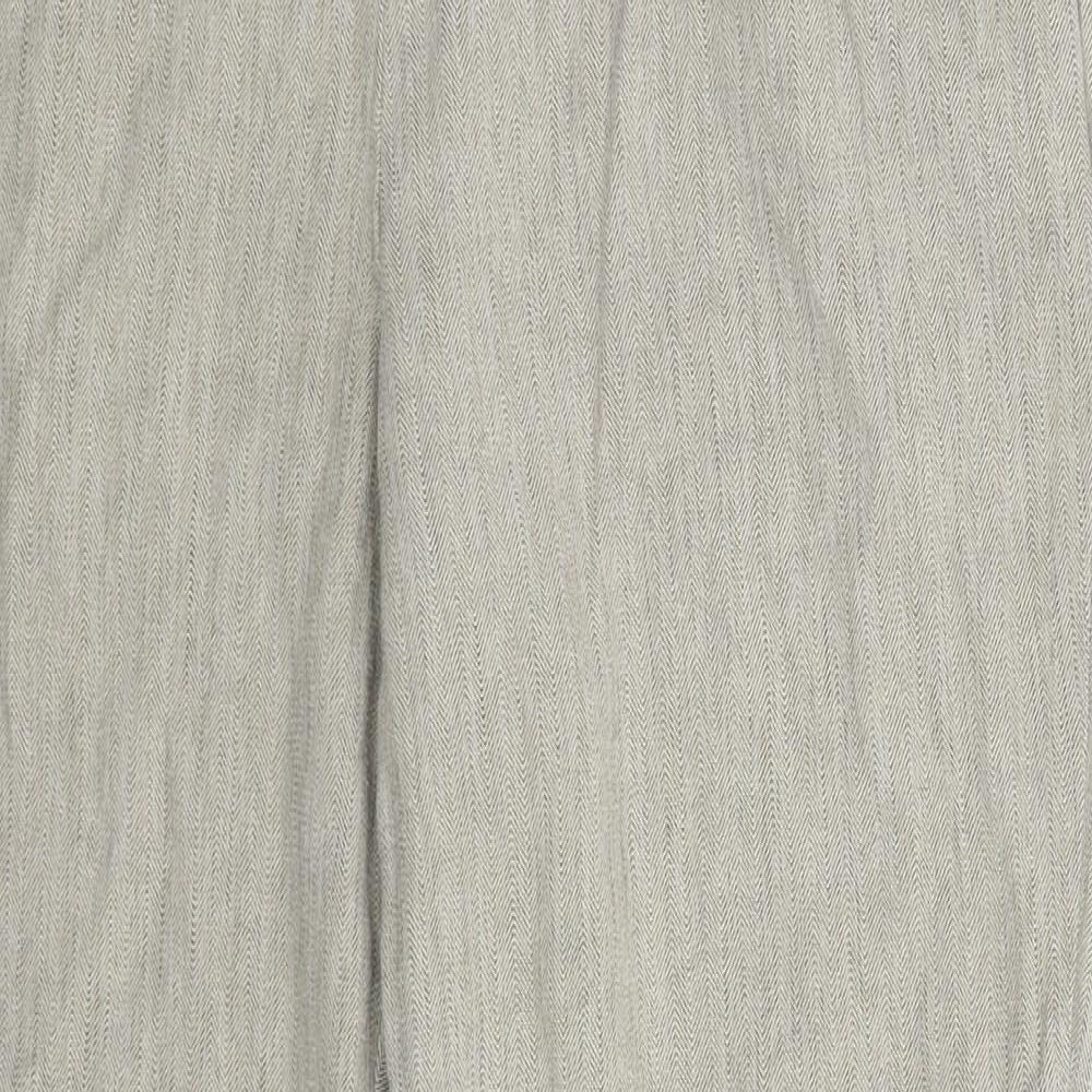 Marks and Spencer Womens Grey Herringbone  Trousers  Size 16 L30 in