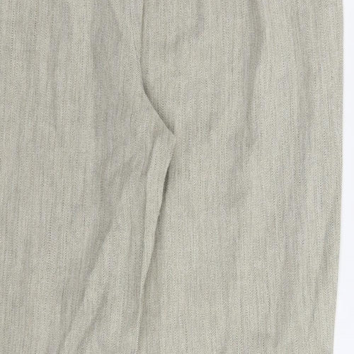 Marks and Spencer Womens Grey Herringbone  Trousers  Size 16 L30 in