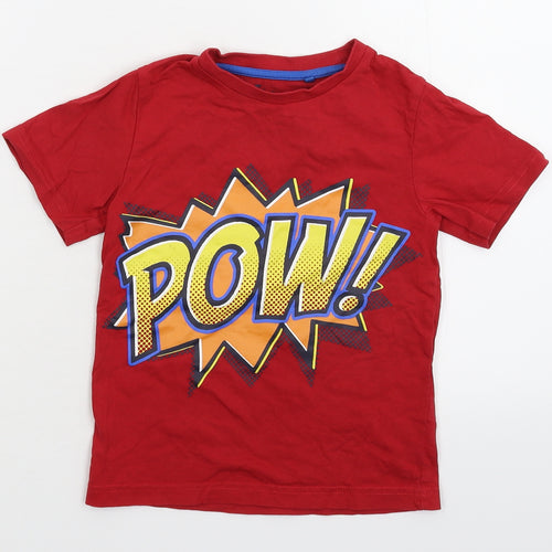 TU Boys Red   Basic T-Shirt Size 3-4 Years