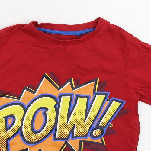 TU Boys Red   Basic T-Shirt Size 3-4 Years