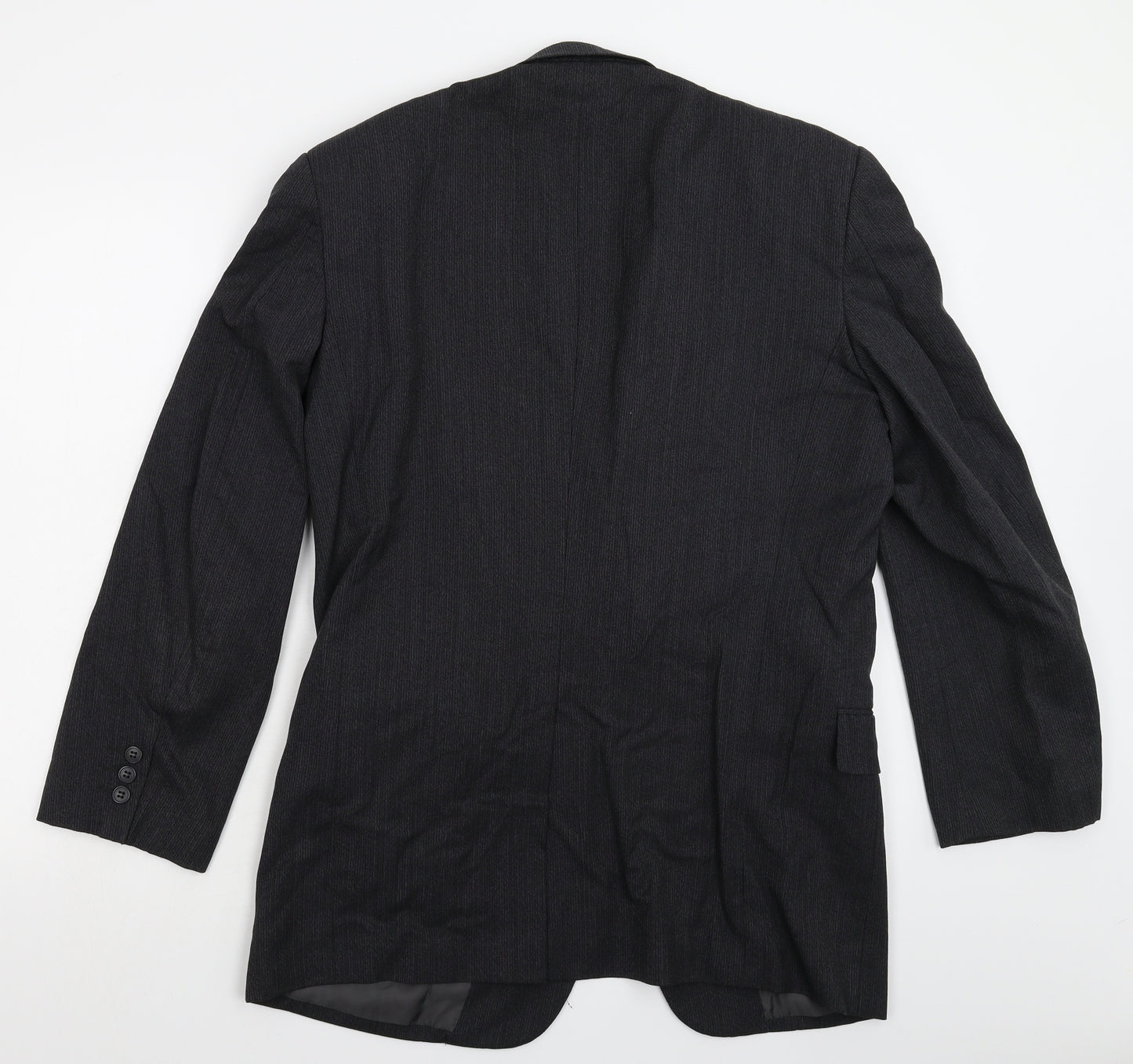 Olinto Costa Mens Black Striped  Jacket Suit Jacket Size 40