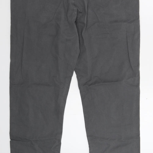 Denim & Co. Womens Grey   Chino Trousers Size 38 L31 in