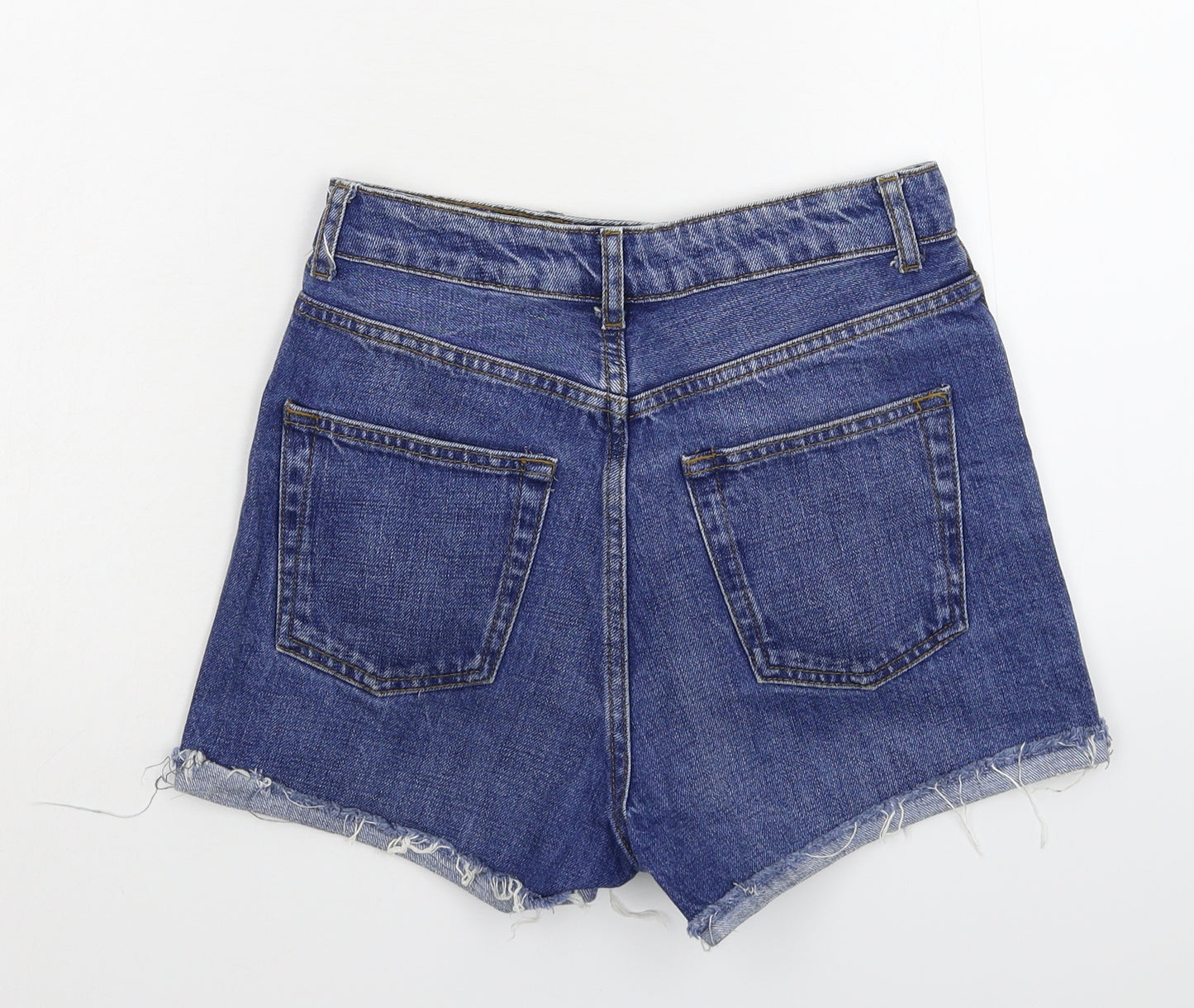 Topshop Womens Blue  Denim Hot Pants Shorts Size 8
