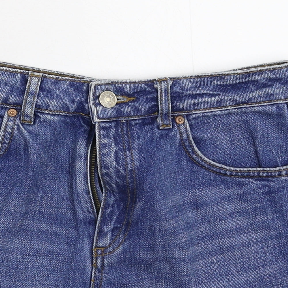 Topshop Womens Blue  Denim Hot Pants Shorts Size 8