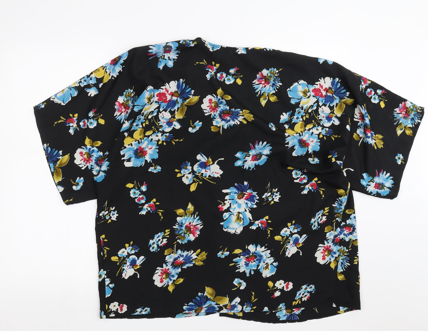 Primark Womens Black Floral  Cardigan Jumper Size M