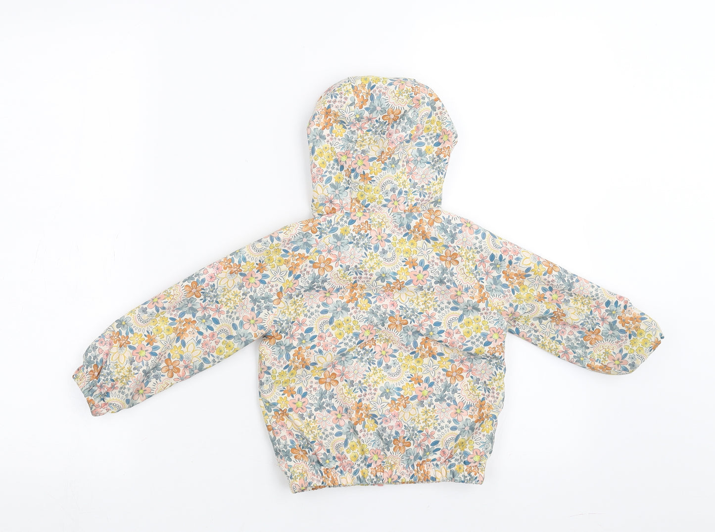 Sainsburys  Girls Multicoloured Floral  Bomber Jacket Coat Size 18-24 Months