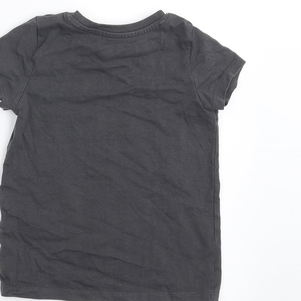 Nutmeg Girls Grey   Basic T-Shirt Size 3-4 Years  - Giraffe