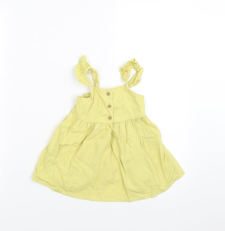 NEXT Girls Yellow   A-Line  Size 9-12 Months