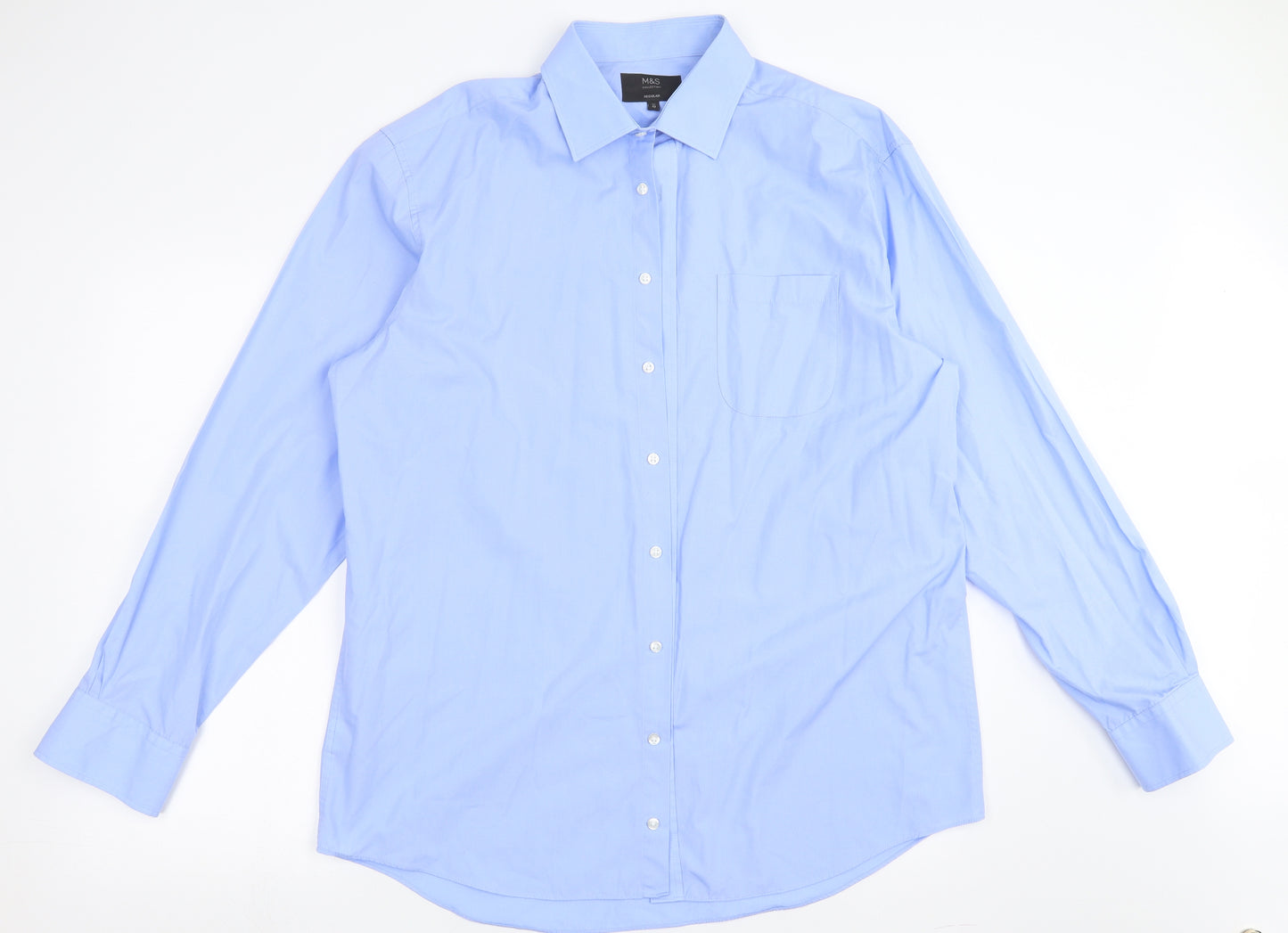 Marks and Spencer Mens Blue    Dress Shirt Size 17