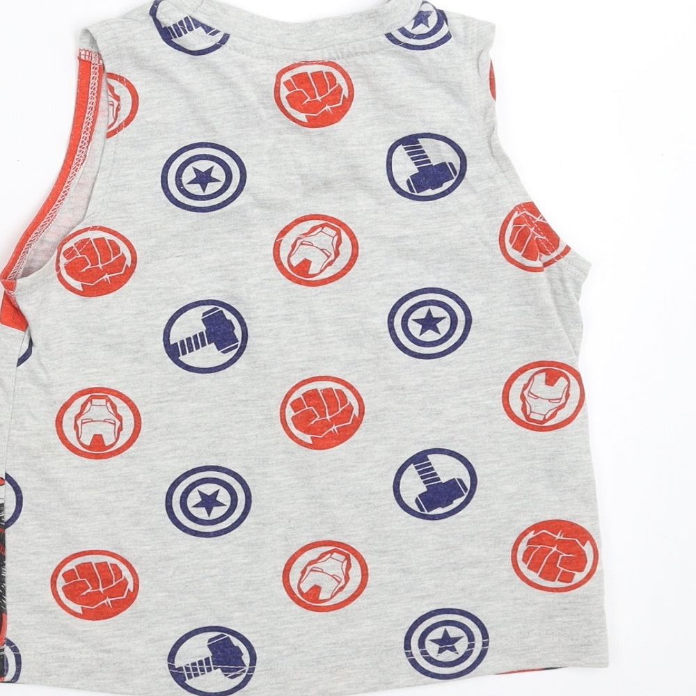 Marvel Boys Grey   Basic Tank Size 2-3 Years  - marvel