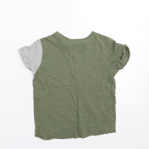George Girls Green   Basic T-Shirt Size 2-3 Years  - safari time