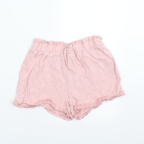 NEXT Girls Pink   Hot Pants Shorts Size 9 Years - Floral Hem