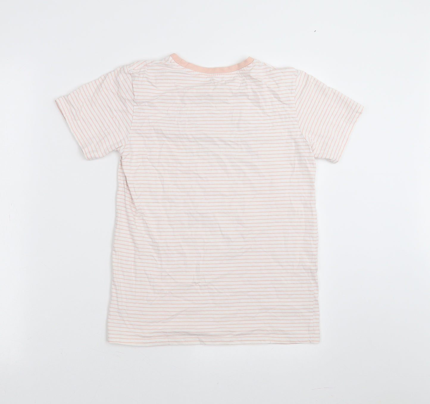 Mountain Warehouse Girls Pink Striped  Basic T-Shirt Size 11-12 Years  - chasing rainbows