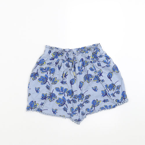 NEXT Girls Blue Floral  Hot Pants Shorts Size 10 Years