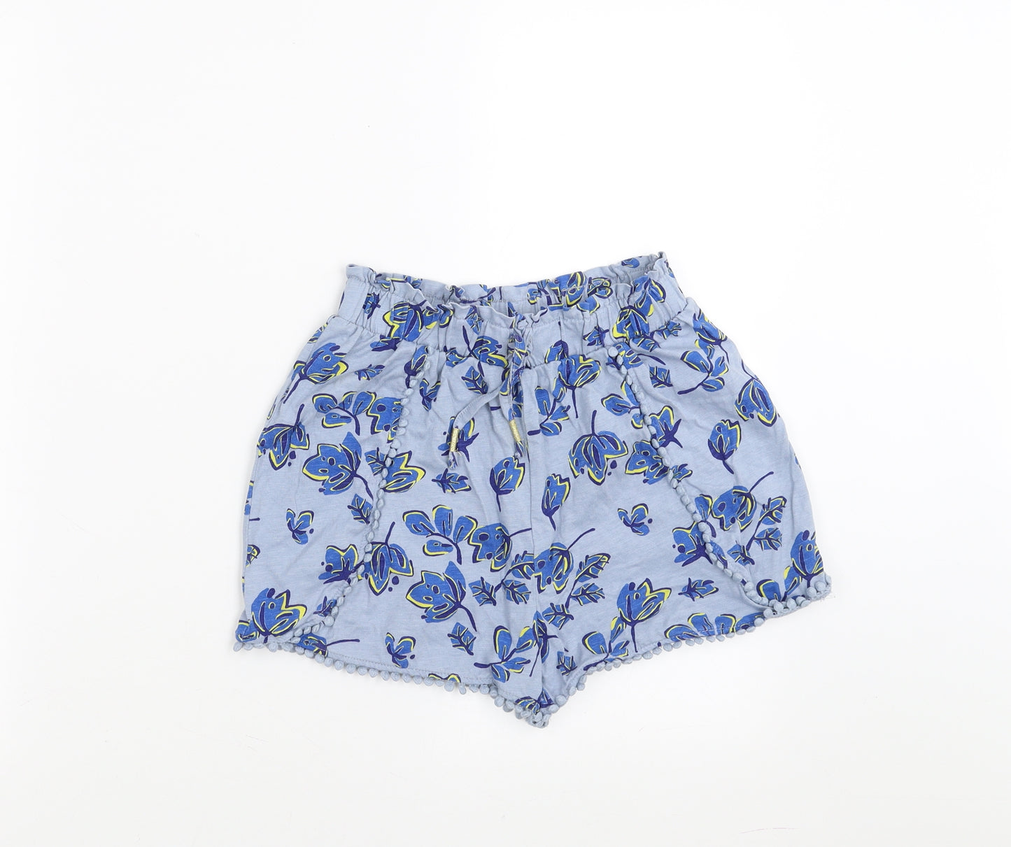 NEXT Girls Blue Floral  Hot Pants Shorts Size 10 Years