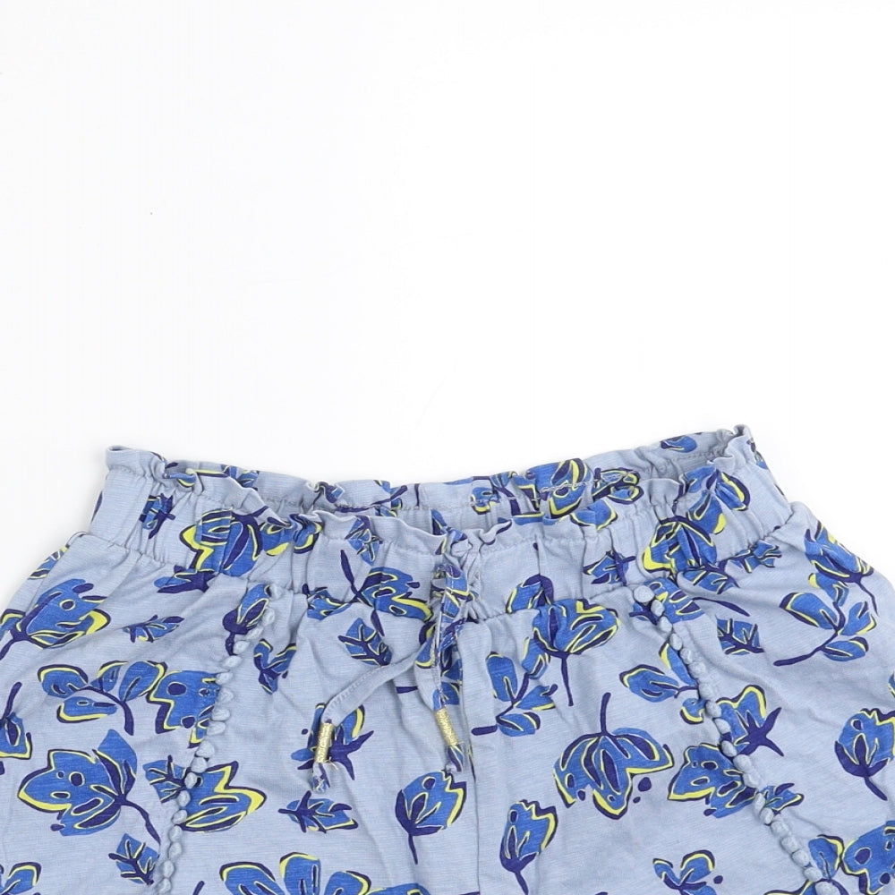 NEXT Girls Blue Floral  Hot Pants Shorts Size 10 Years
