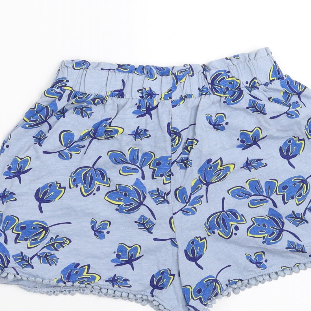 NEXT Girls Blue Floral  Hot Pants Shorts Size 10 Years