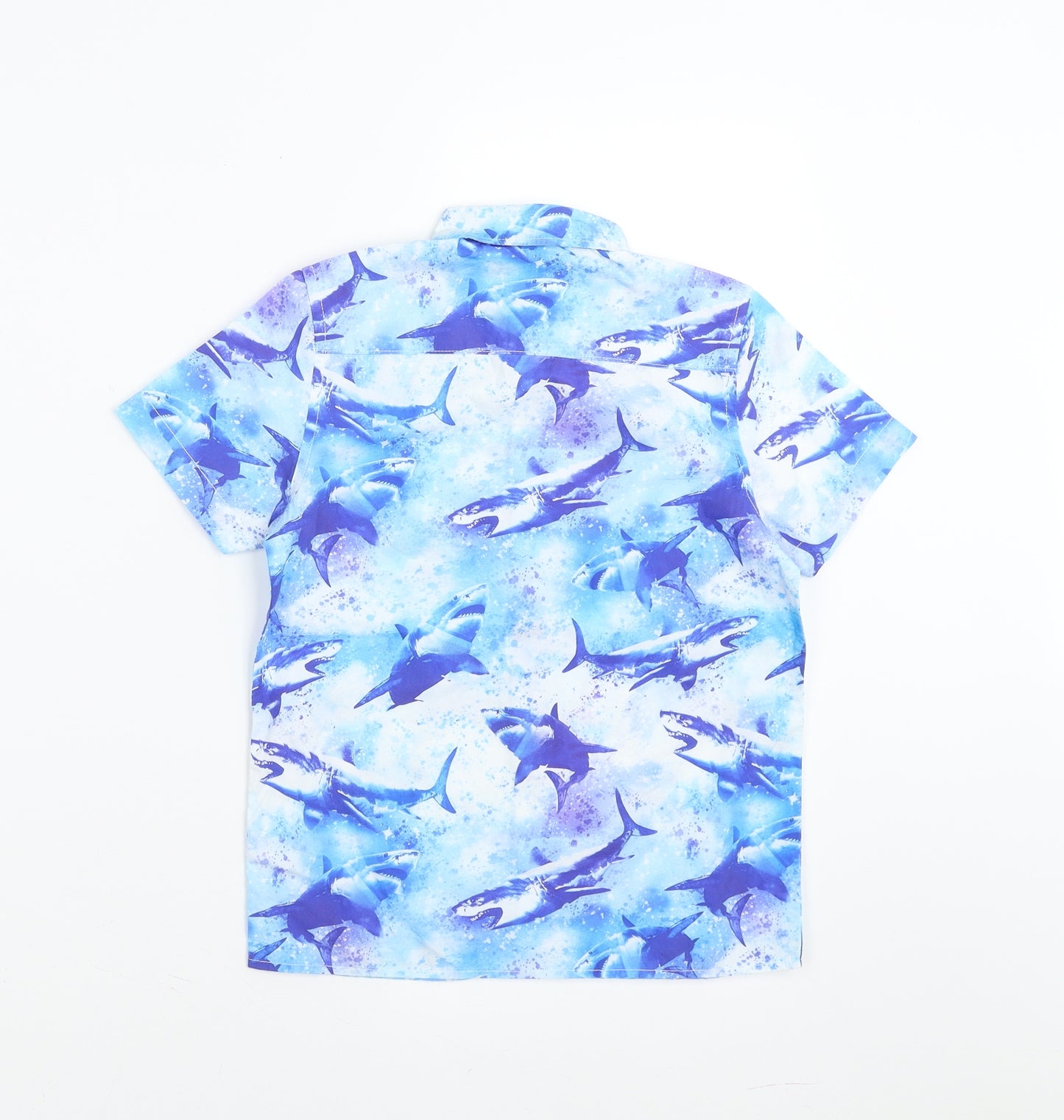NEXT Boys Blue   Basic Button-Up Size 6 Years  - shark