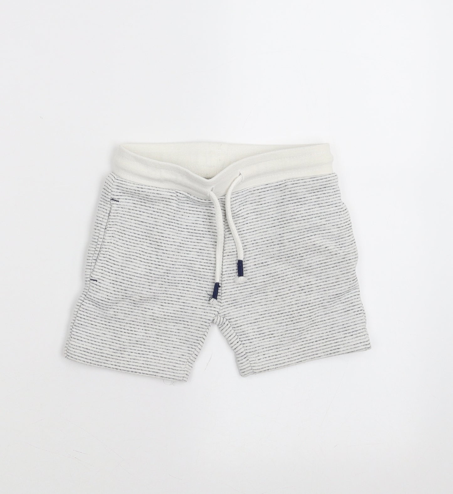 Matalan Boys White Striped  Cropped Trousers Size 18-24 Months  - shorts