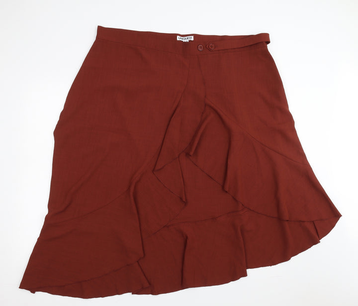 UNIQUE 21 Womens Brown A-Line Skirt Size 28 - wrap style