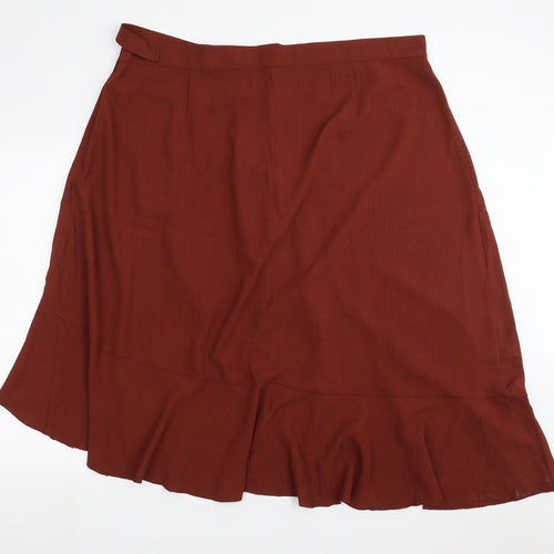 UNIQUE 21 Womens Brown   A-Line Skirt Size 28  - wrap style