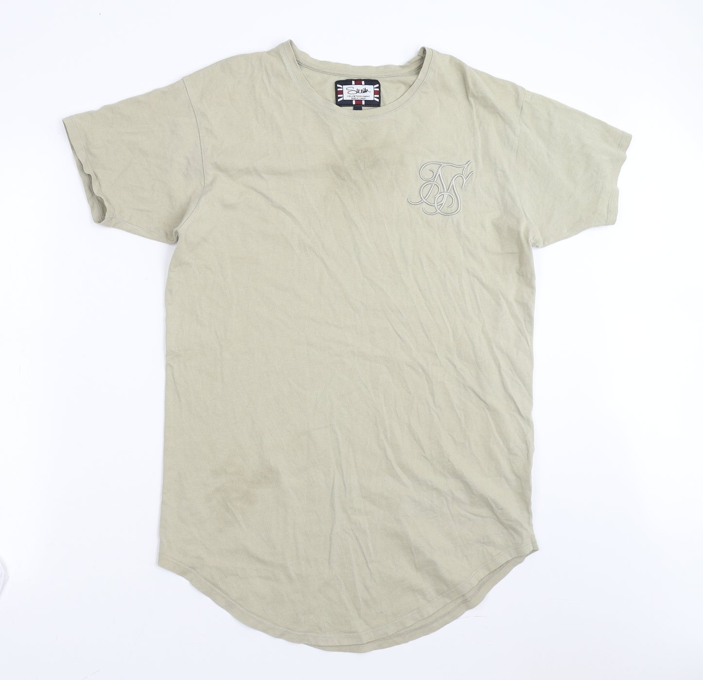 SikSilk Mens Green    T-Shirt Size L