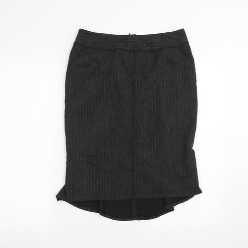 Mexx Womens Grey Striped  Straight & Pencil Skirt Size 10