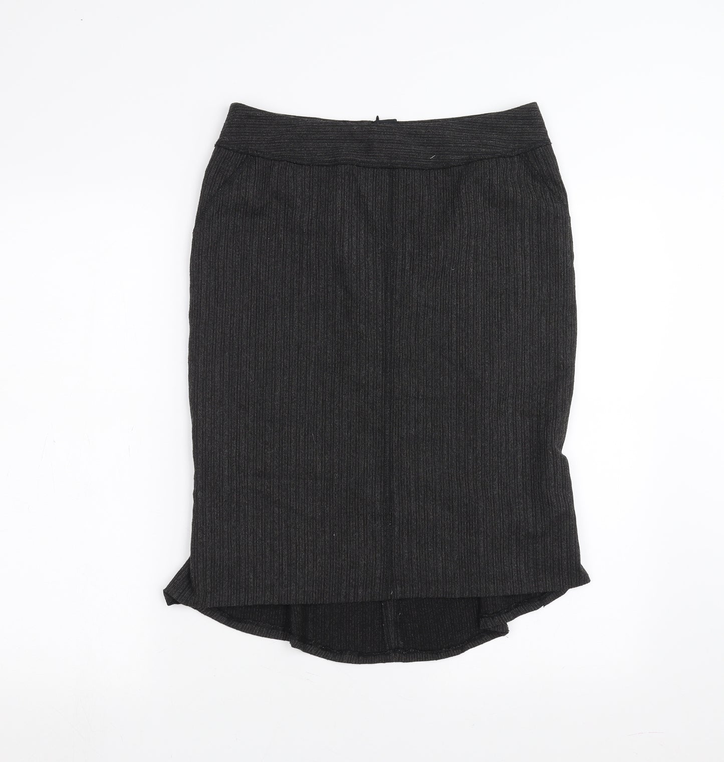 Mexx Womens Grey Striped  Straight & Pencil Skirt Size 10