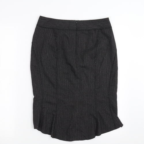 Mexx Womens Grey Striped  Straight & Pencil Skirt Size 10