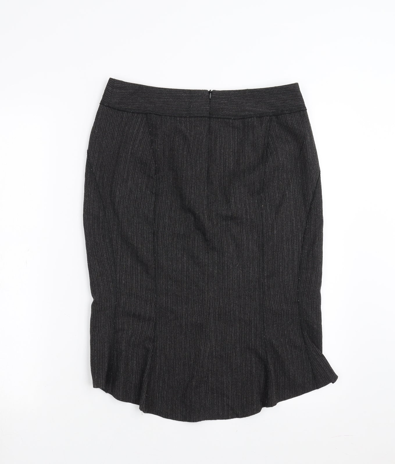 Mexx Womens Grey Striped  Straight & Pencil Skirt Size 10