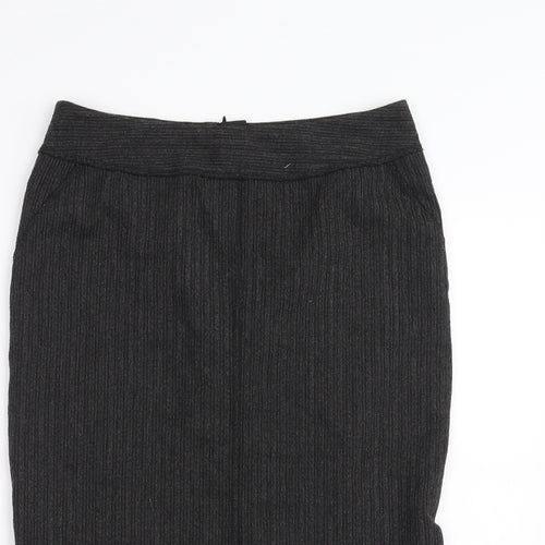 Mexx Womens Grey Striped  Straight & Pencil Skirt Size 10