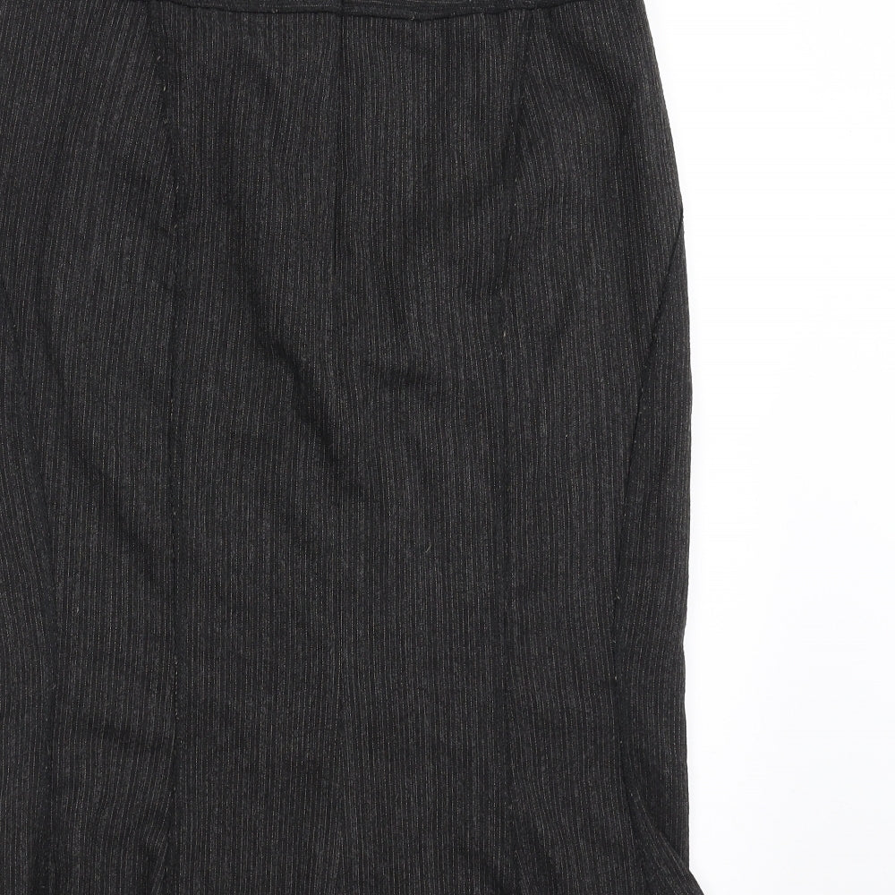 Mexx Womens Grey Striped  Straight & Pencil Skirt Size 10