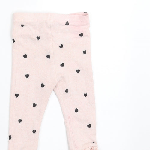 Matalan Girls Pink    Trousers Size 3-6 Months  - heart pattern
