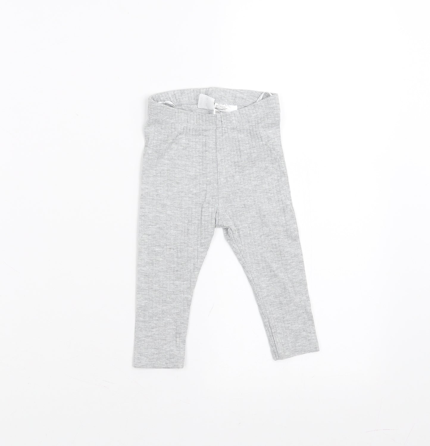 H&M Girls Grey    Trousers Size 6-9 Months  - leggings