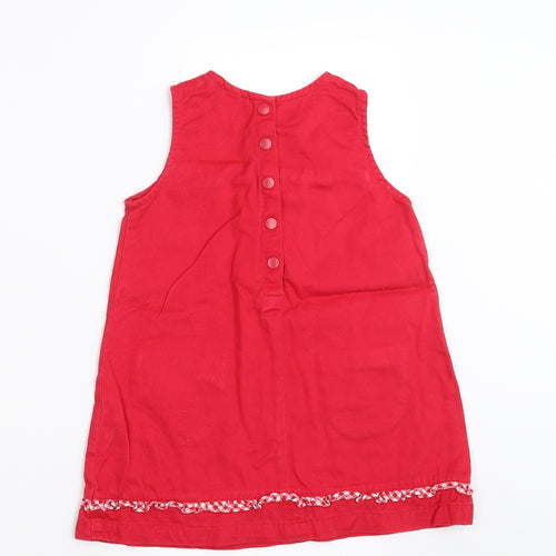 H&M Girls Red   Shift  Size 18-24 Months