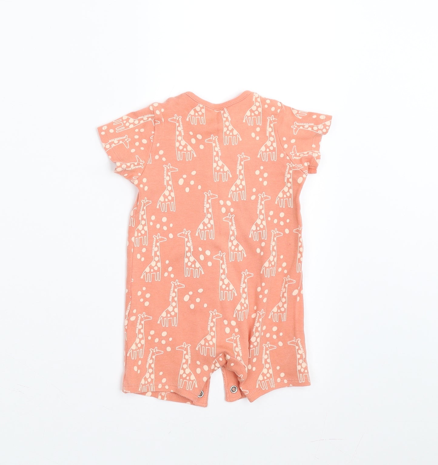 Sainsburys  Baby Orange   Romper One-Piece Size 3-6 Months  - Giraffe