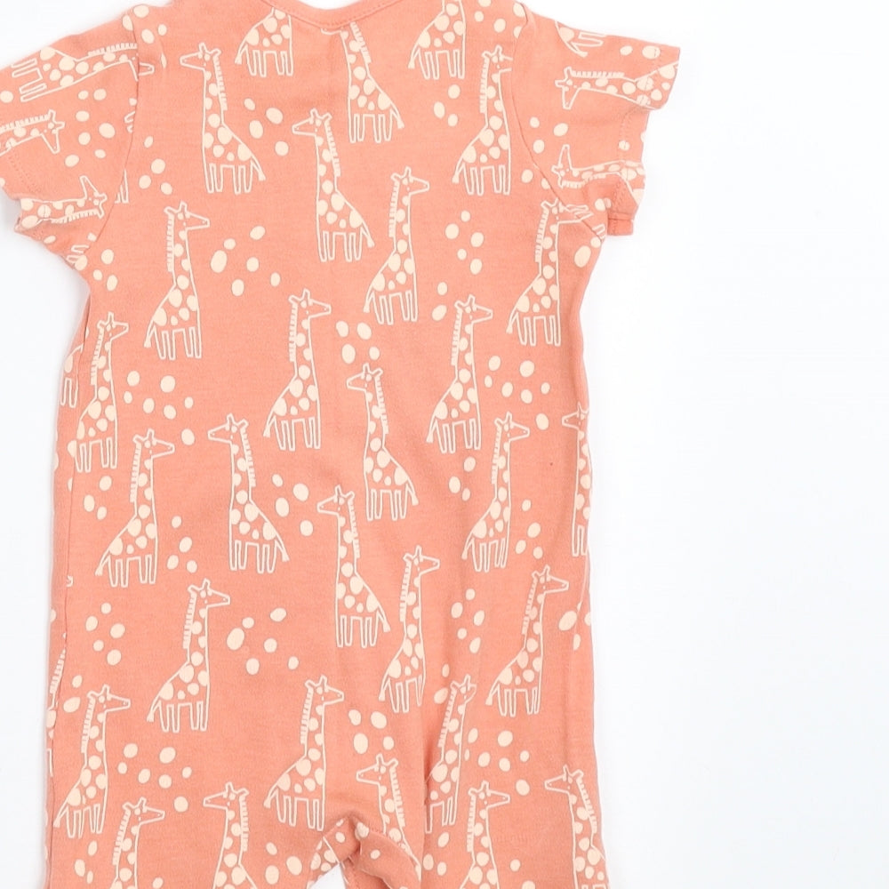Sainsburys  Baby Orange   Romper One-Piece Size 3-6 Months  - Giraffe