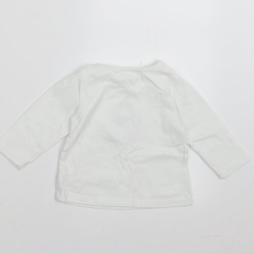 Sainsburys  Baby White   Basic T-Shirt Size 3-6 Months  - Paddington bear