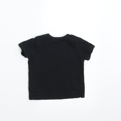 George Girls Black   Basic T-Shirt Size 0-3 Months  - big dreams