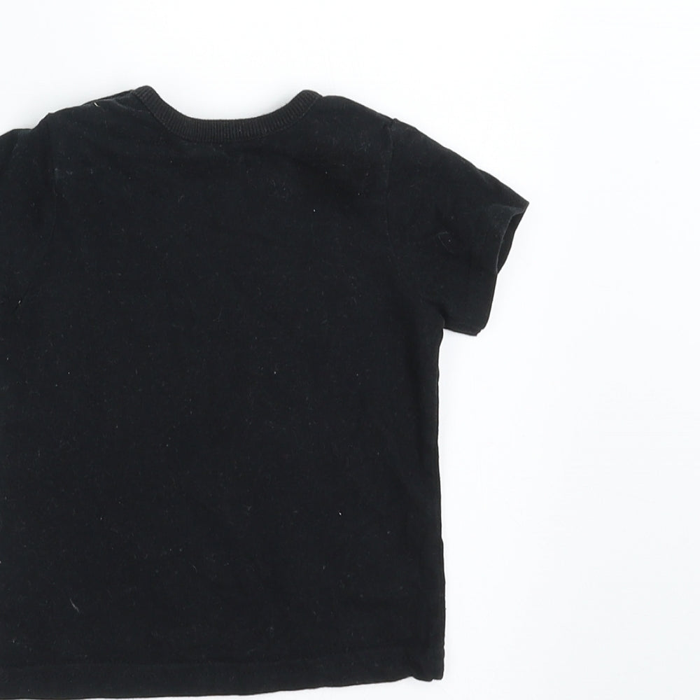 George Girls Black   Basic T-Shirt Size 0-3 Months  - big dreams