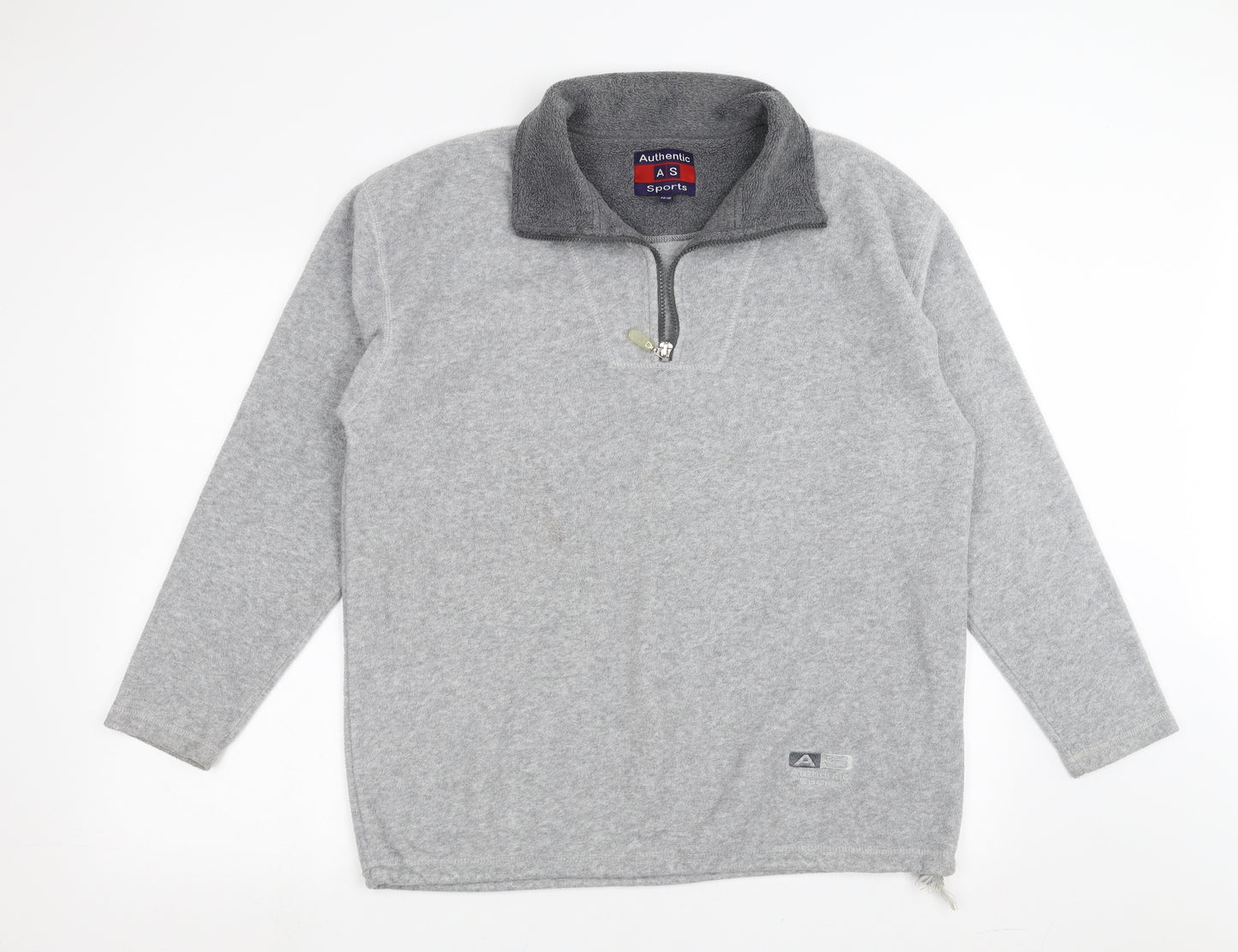 Authentic Sportswear Womens Grey  Fleece Pullover Jumper Size 14