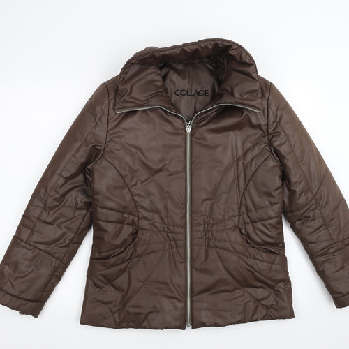 COLLAGE Womens Brown   Puffer Jacket Jacket Size 8